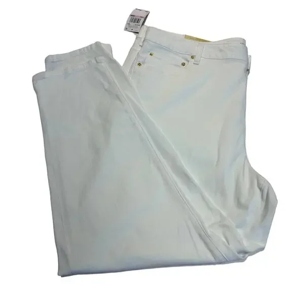 Michael Kors White Selma Skinny Jeans 22W - Picture 2 of 5